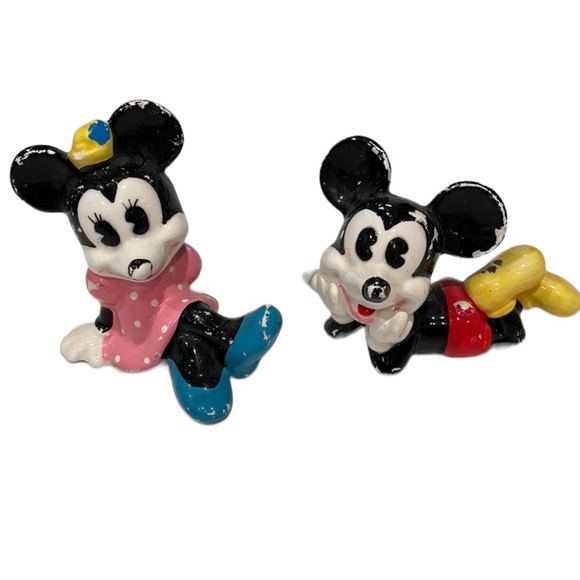 Disney Other - Vintage Mickey and Minnie Porcelain Figurines.